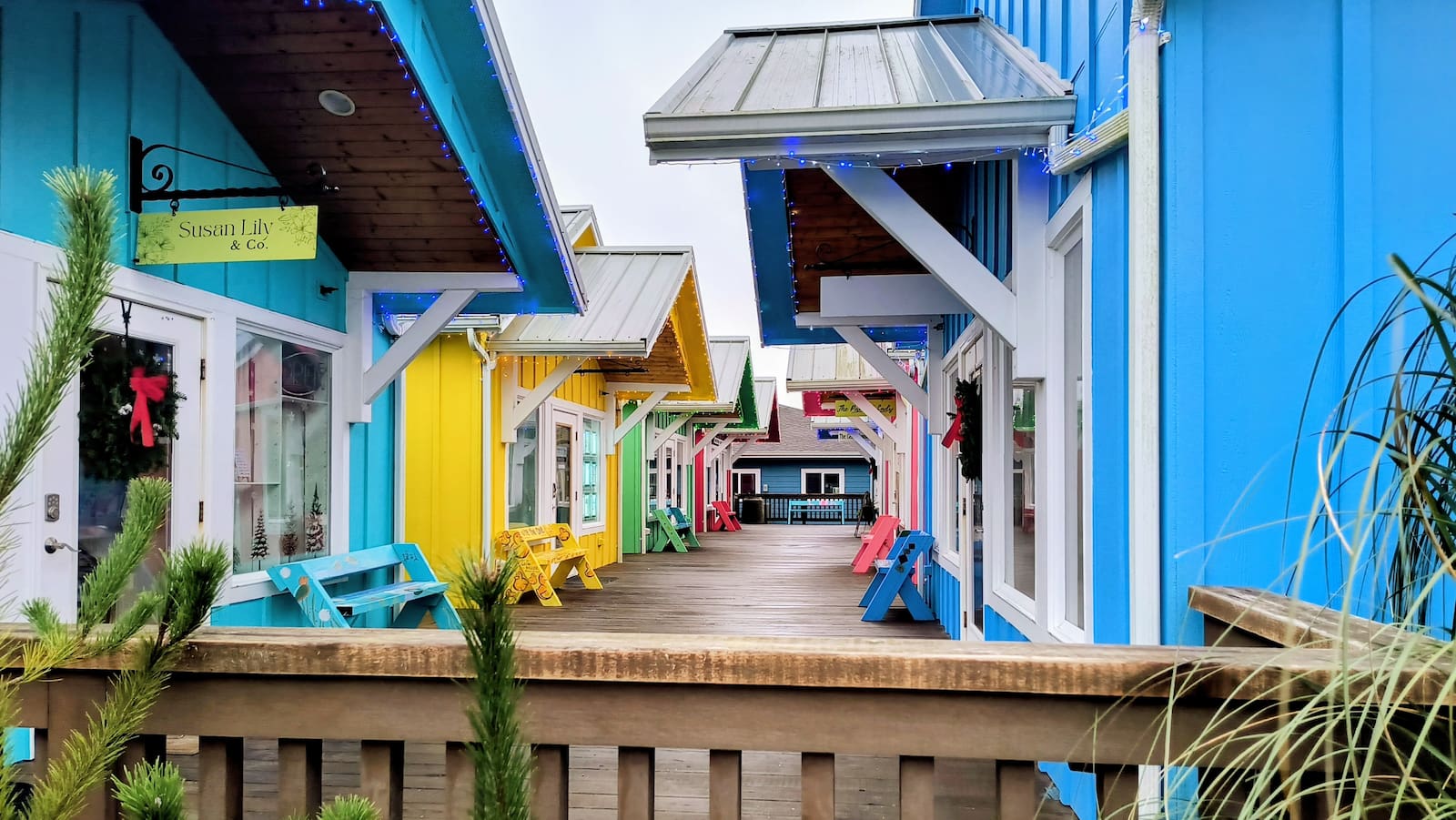 Boardwalk with evening light